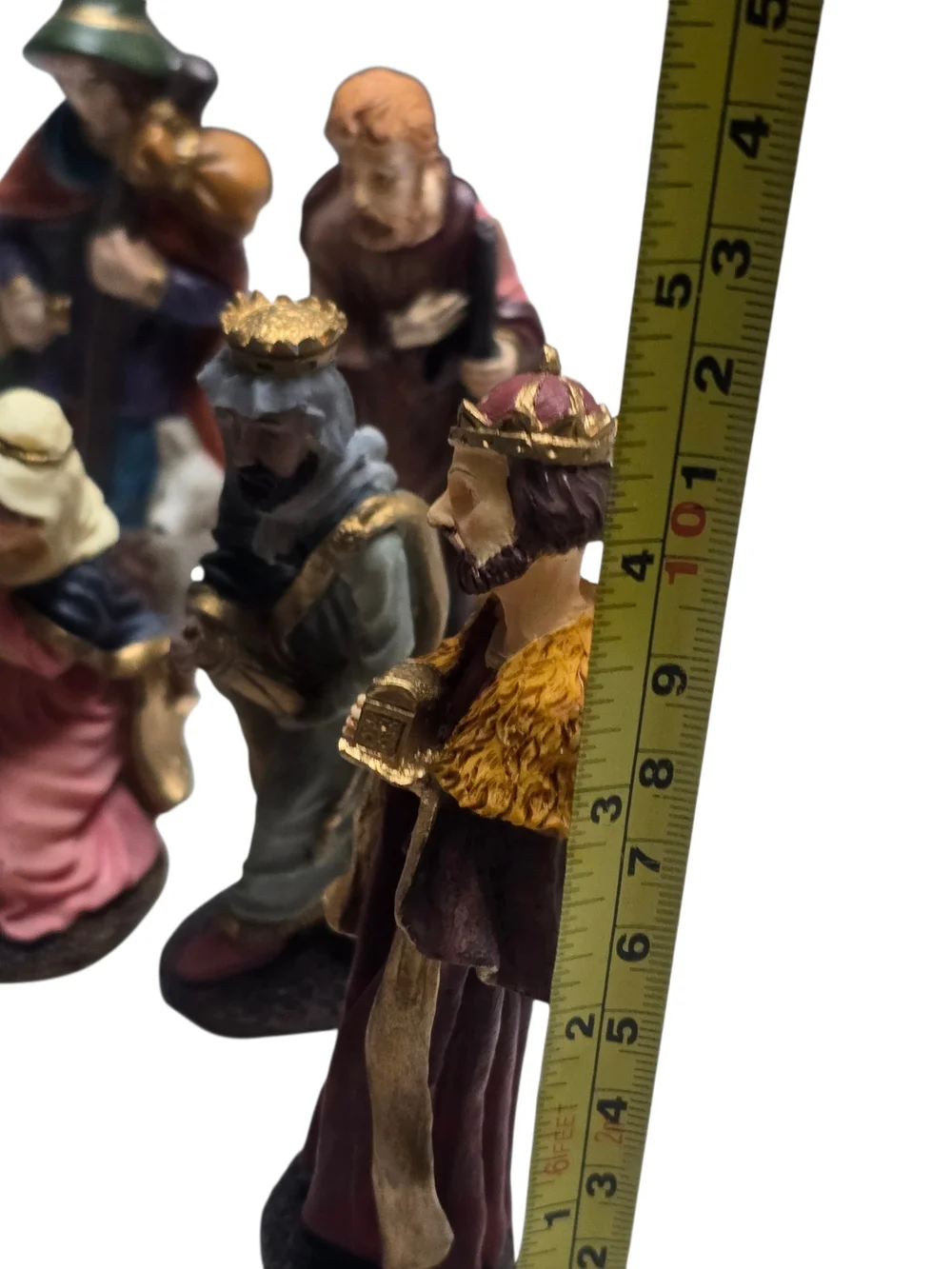 Vintage Resin Nativity Set 23 Pc Complete Christmas Creche Holy Family Wise Men
